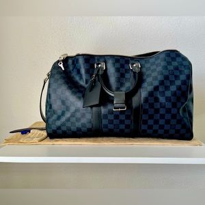 Louis Vuitton Keepall 45 Bandouliere Bag - Cobalt Blue